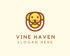 Cute Puppy Dog logo design