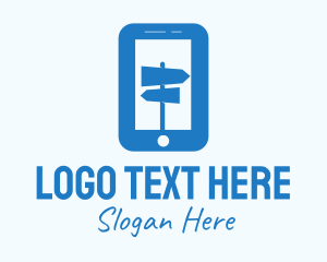 Tempered Glass - Mobile Phone Locator logo design