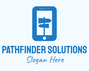 Navigating - Mobile Phone Locator logo design