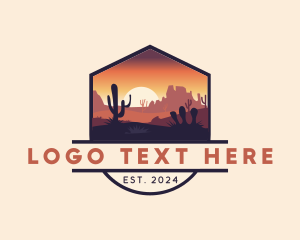 Cactus - West Desert Landscape logo design