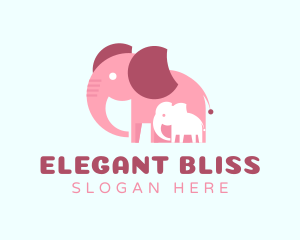 Babysit - Lovely Elephant Family logo design