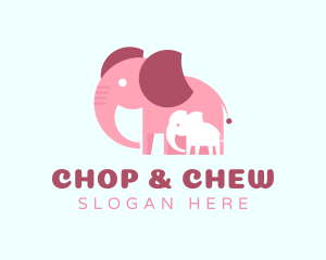 Love - Lovely Elephant Family logo design