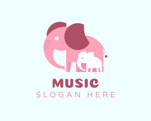 Babysit - Lovely Elephant Family logo design