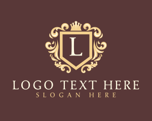 Luxe - Royalty Shield Crown logo design