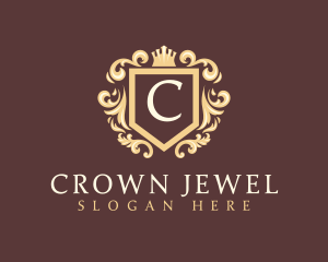 Royalty Shield Crown logo design