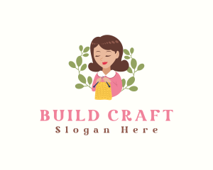 Knit Crochet Lady logo design