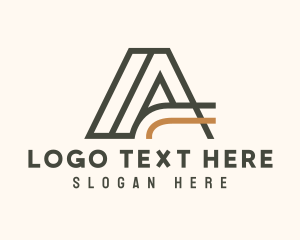 Investor - Modern Linear Letter A logo design