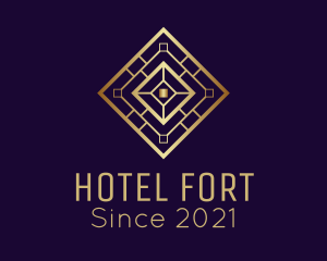 Golden Maze Hotel  logo design