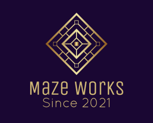 Golden Maze Hotel  logo design