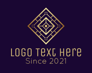 Detailed - Golden Maze Hotel logo design