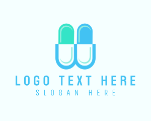 Health - Medical Capsule Letter W logo design