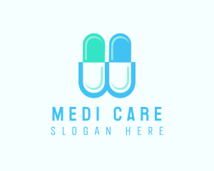 Pharmaceutic - Medical Capsule Letter W logo design