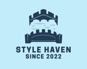 Hostel - Royalty Elegant Bed logo design