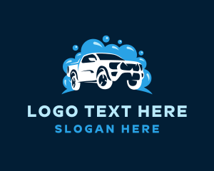 Car - Pick Up Car Auto Wash logo design