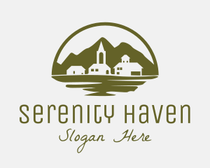 Peaceful - Countryside Town Village logo design