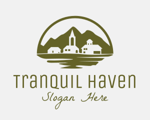 Peaceful - Countryside Town Village logo design