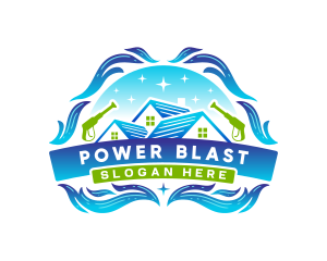 Roof Power Wash logo design