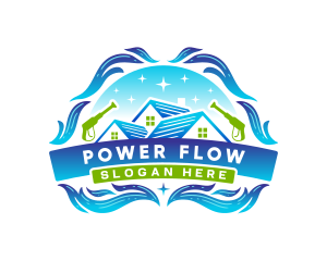 Roof Power Wash logo design