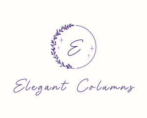 Elegant Floral Wreath logo design