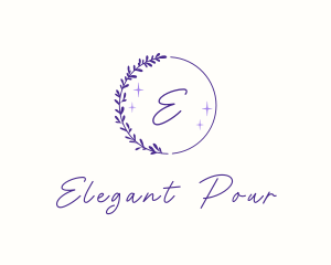 Elegant Floral Wreath logo design