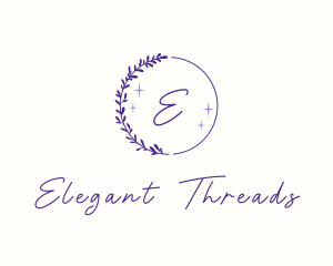 Elegant Floral Wreath logo design