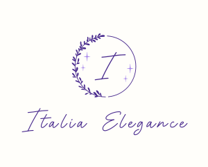 Elegant Floral Wreath logo design