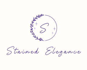 Elegant Floral Wreath logo design