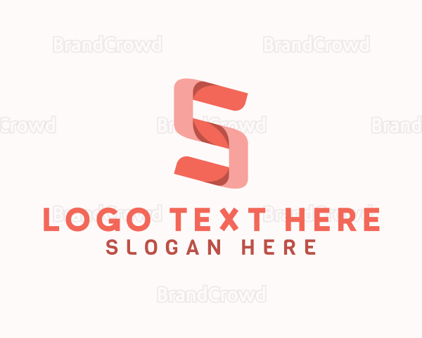3D Ribbon Media Letter S Logo
