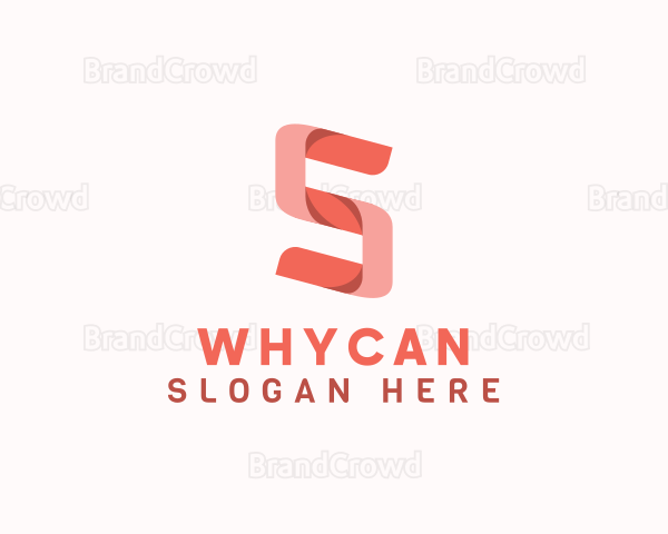 3D Ribbon Media Letter S Logo