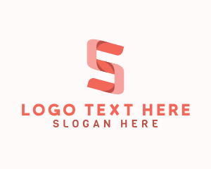 Printing - 3D Ribbon Media Letter S logo design