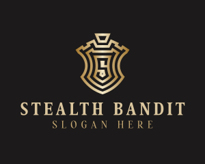 Gold Shield Letter S logo design