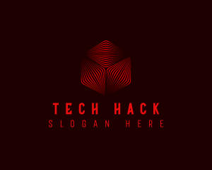 Tech Cyber Cube logo design