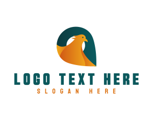 Location - Bird Tracking Pin logo design