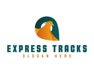 Bird Tracking Pin logo design