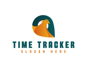 Bird Tracking Pin logo design