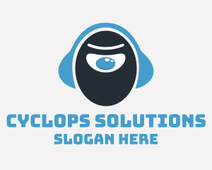 Cyclops - Cyclops Eye Headphones logo design