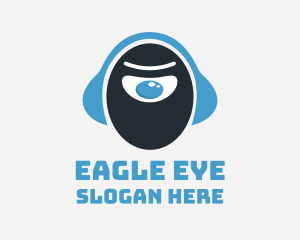 Cyclops Eye Headphones logo design