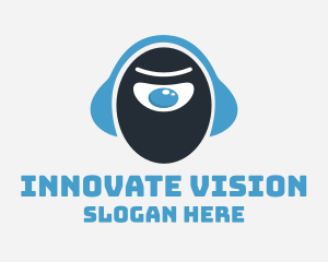 Cyclops Eye Headphones logo design