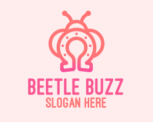Beetle - Lucky Horseshoe Bug logo design