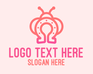 Pink - Lucky Horseshoe Bug logo design