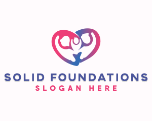 Social - Family Care Heart logo design