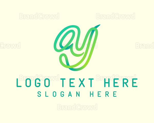 Gradient Modern Letter Y Logo