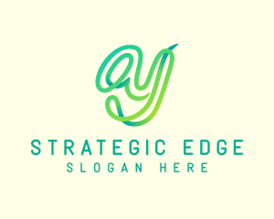Online - Gradient Modern Letter Y logo design