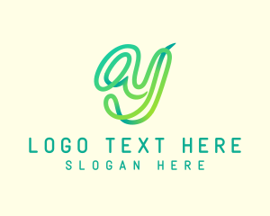 Digital - Gradient Modern Letter Y logo design