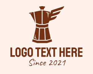 Hot Coffee - Brown Wings Carafe logo design