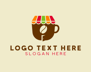 Latte - Cafe Coffee Bean logo design