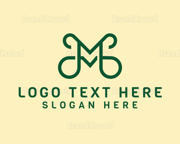 Creative Green Letter M Logo