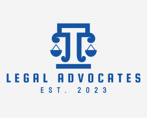 Legal Pillar Scale logo design