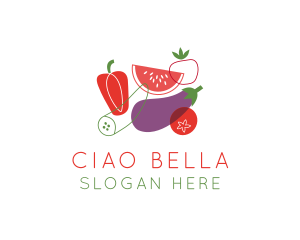 Italian - Vegetables Fruit Grocery logo design