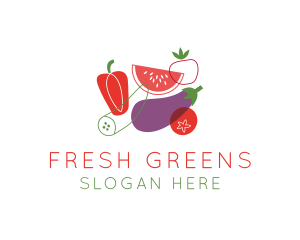 Vegetable - Vegetables Fruit Grocery logo design